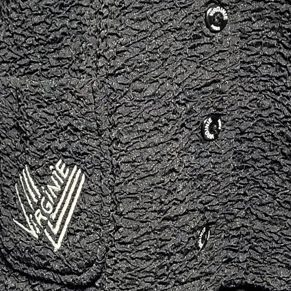 Vintage Virginie Paris Jet Black Boucle Jacket (M/12/14) - Picture 5 of 10